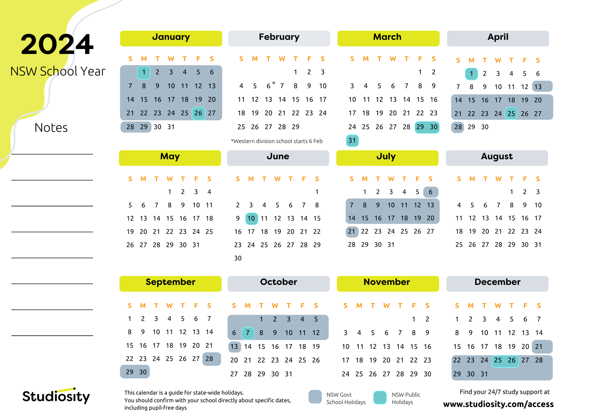 School terms and public holiday dates for NSW in 2024 Studiosity